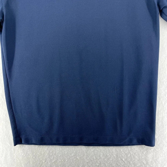 Nike Polo Shirt Men's Sz M Blue Golf Dri-Fit Embroidered Logo 2-Button Collared - Picture 7 of 10